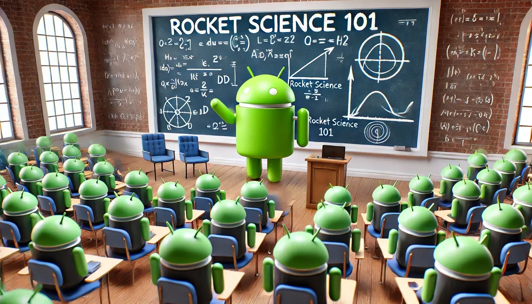 Android teaching rocket science