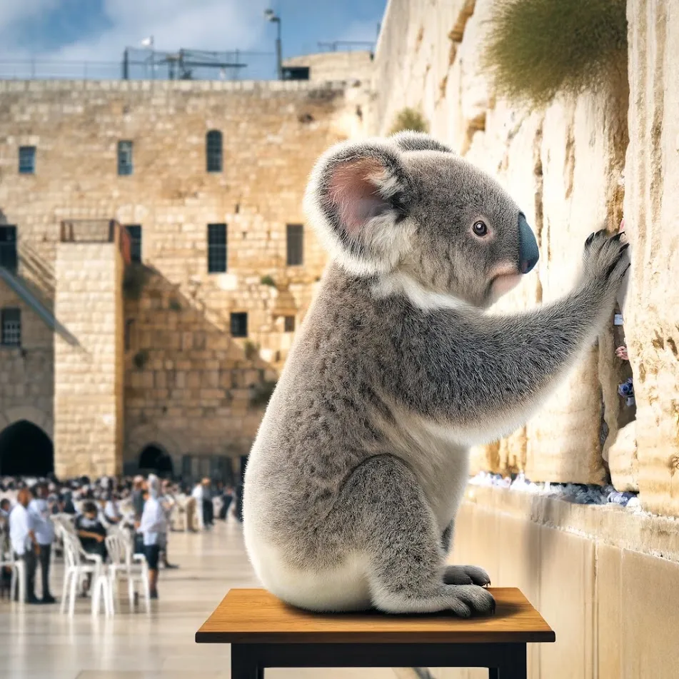 Koala at the Western Wall