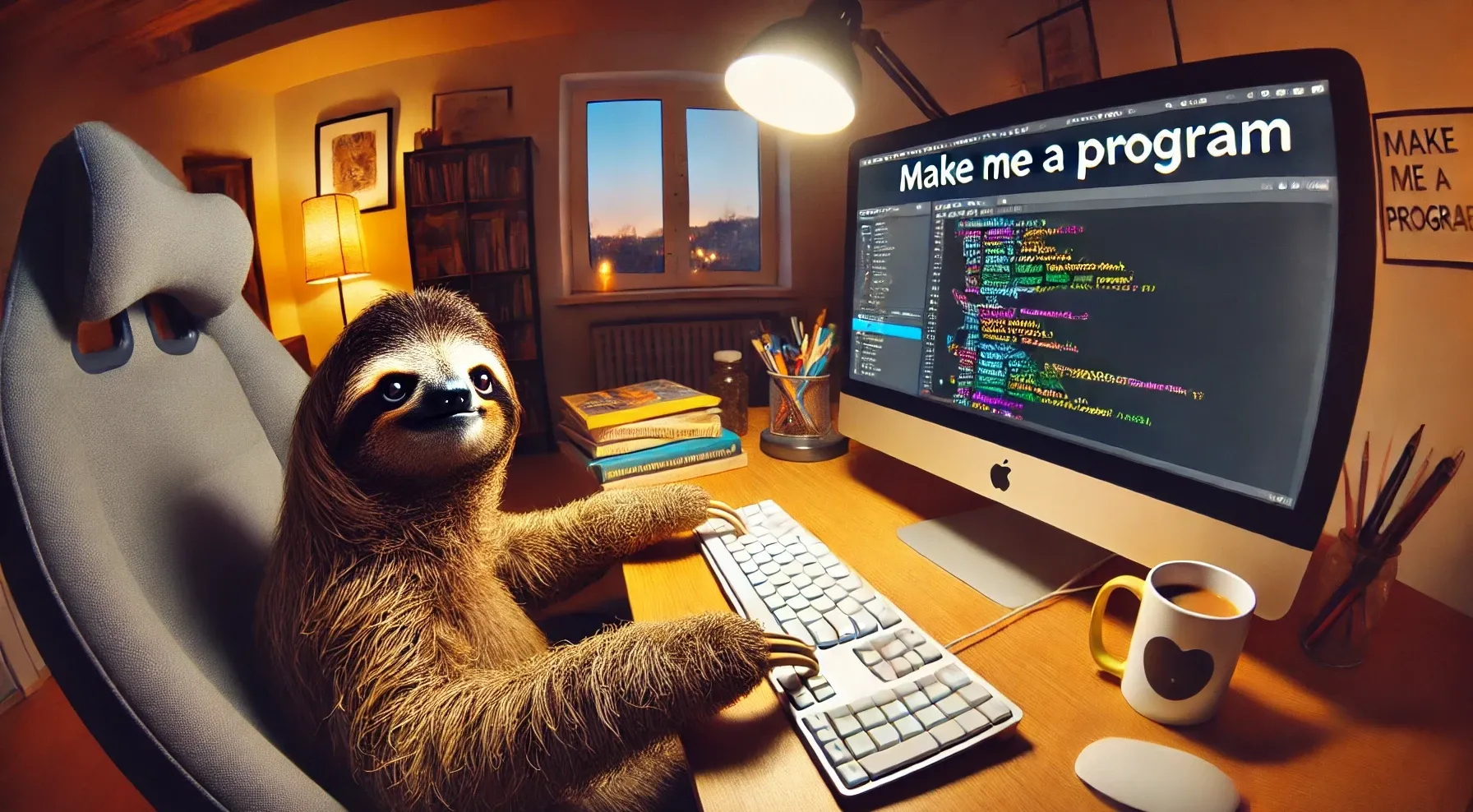 Sloth asking for a program