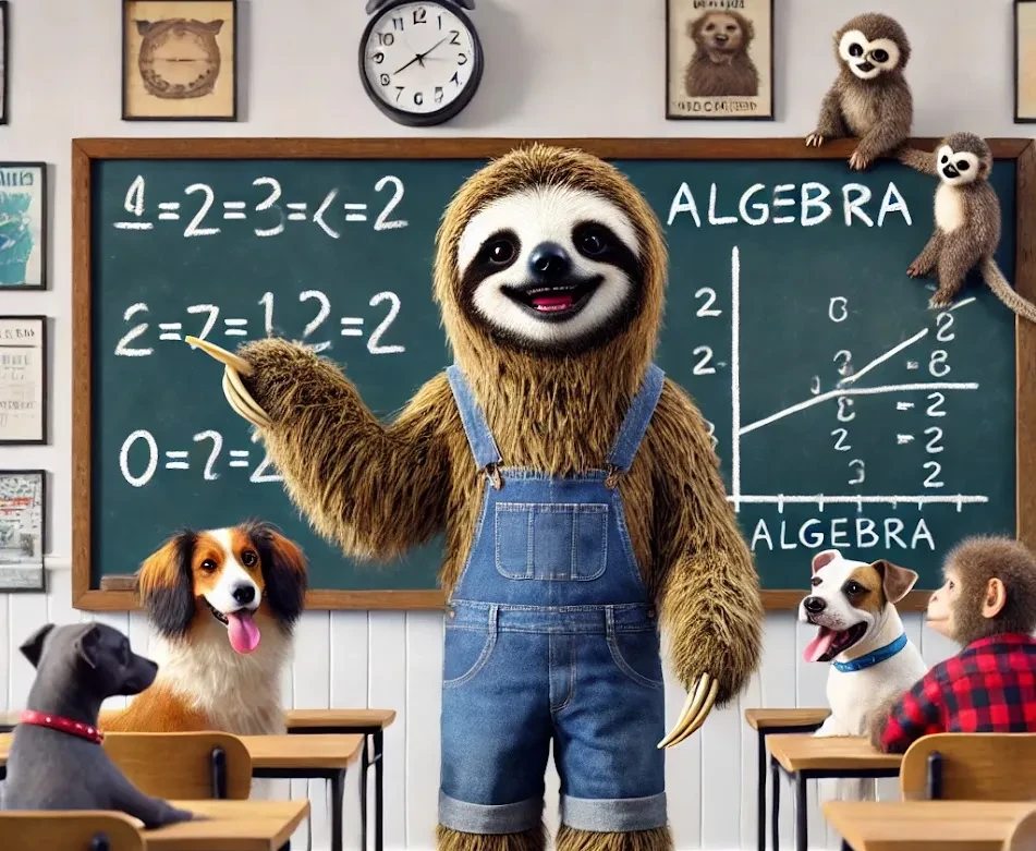 Sloth in an algebra classroom