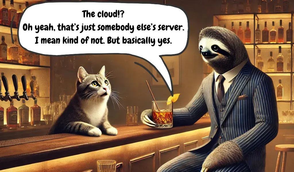 Sloth cloud cartoon