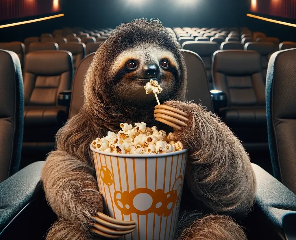 Sloth in a cinema