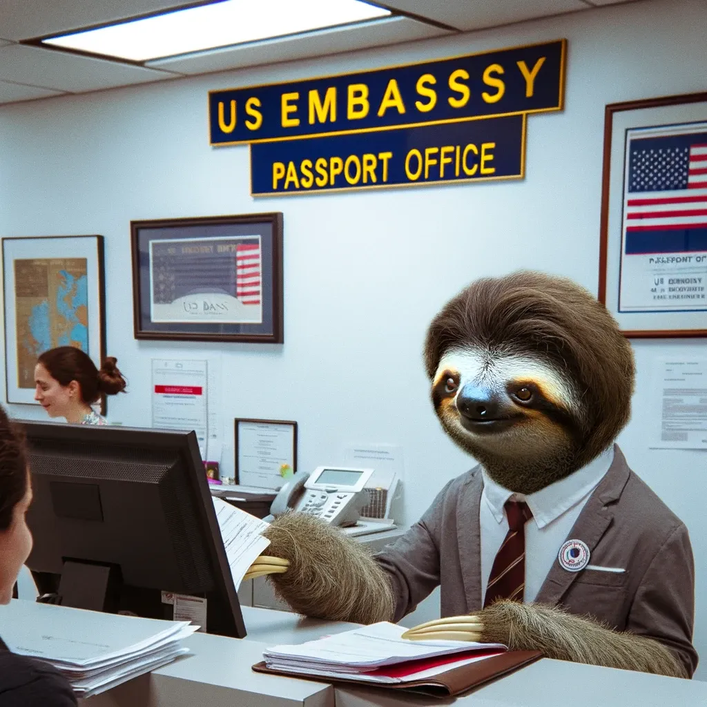 Sloth in passport office