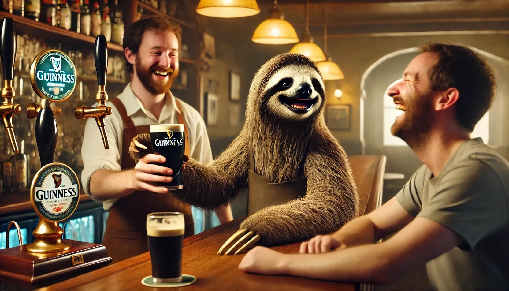 Sloth in a pub