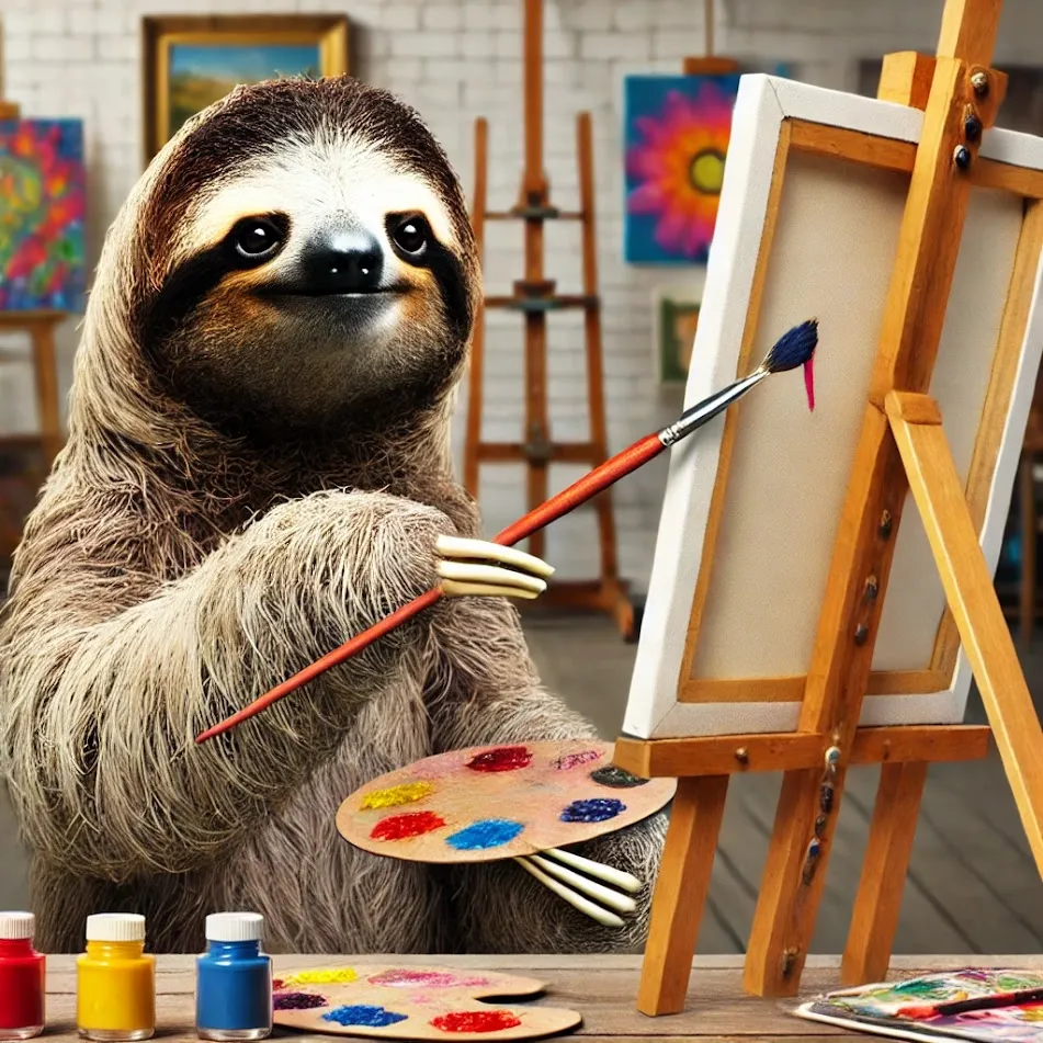 Sloth painting