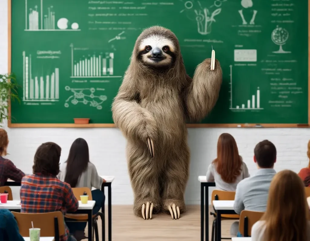 Sloth teaching algebra