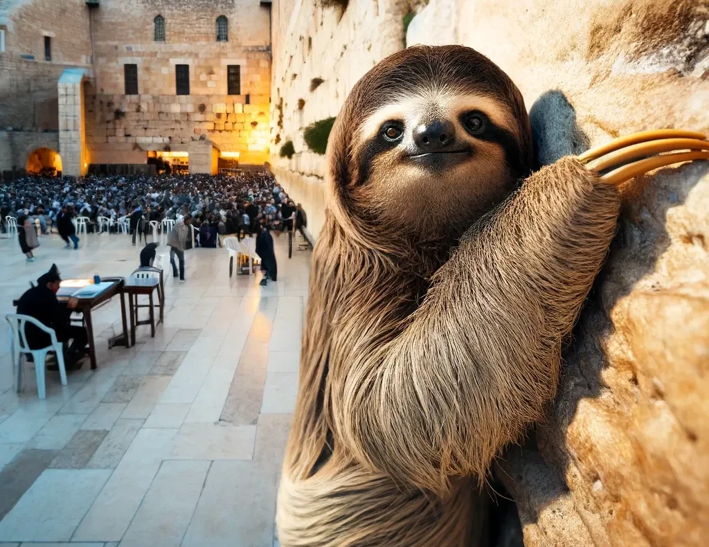 Sloths at the Western Wall