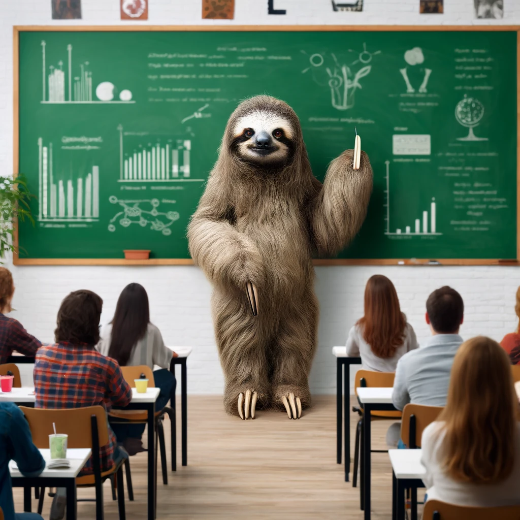 Sloth teaching classroom